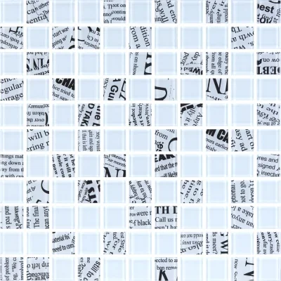 Мозаика стеклянная Kotto Ceramica GMP 0425012 С2 print 12/white 04  300 x 300 х 4    ( 25 х 25 )