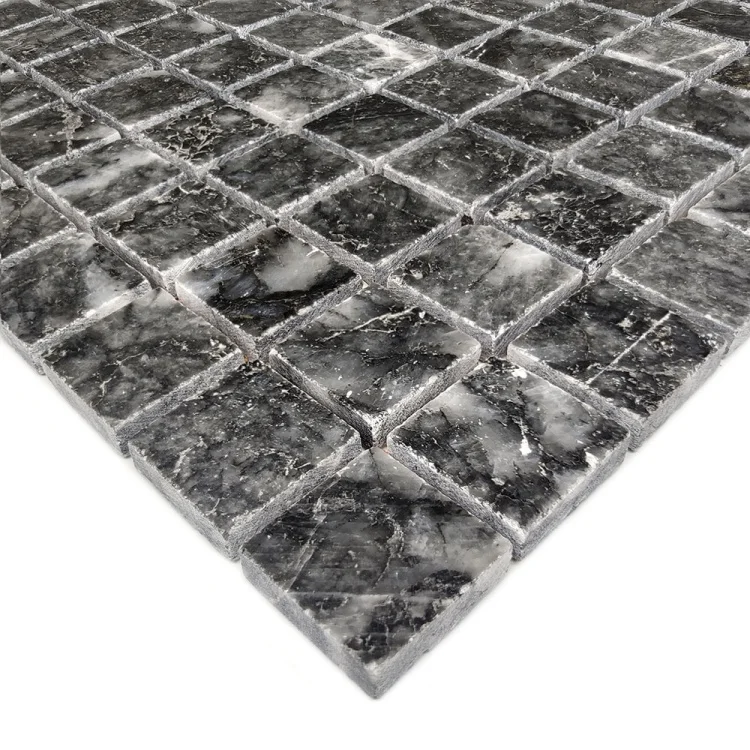 Мозаика из мрамора Полированная МКР-2П (23x23) Black