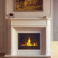 Портал для камина Bravo Севилья Crema Marfil мрамор бежевый прямой