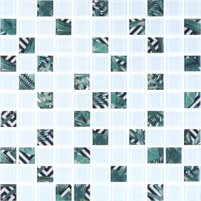 Мозаика стеклянная Kotto Ceramica GMP 0825022 С2 print 24/white   300 x 300 х 8   ( 25 х 25 )