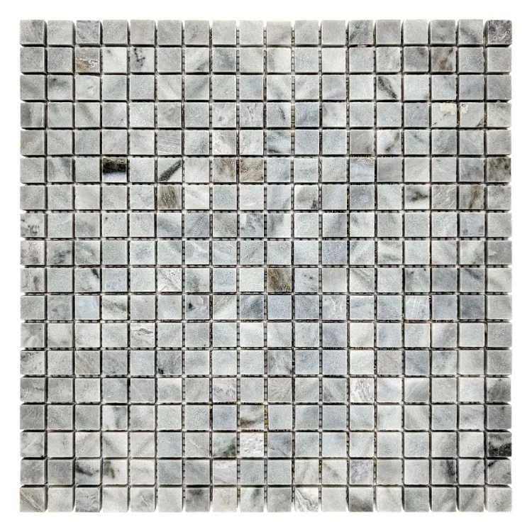 Мозаика из мрамора Полированная МКР-4П (15x15) Grey Mix