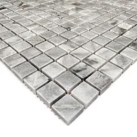 Мозаика из мрамора Полированная МКР-4П (15x15) Grey Mix