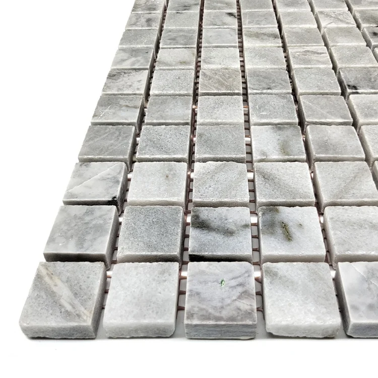 Мозаика из мрамора Полированная МКР-4П (15x15) Grey Mix