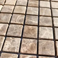 Мозаика из мрамора Матовая МКР-2СВ (23x23) Emperador Dark TR