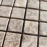 Мозаика из мрамора Матовая МКР-2СВ (23x23) Emperador Dark TR