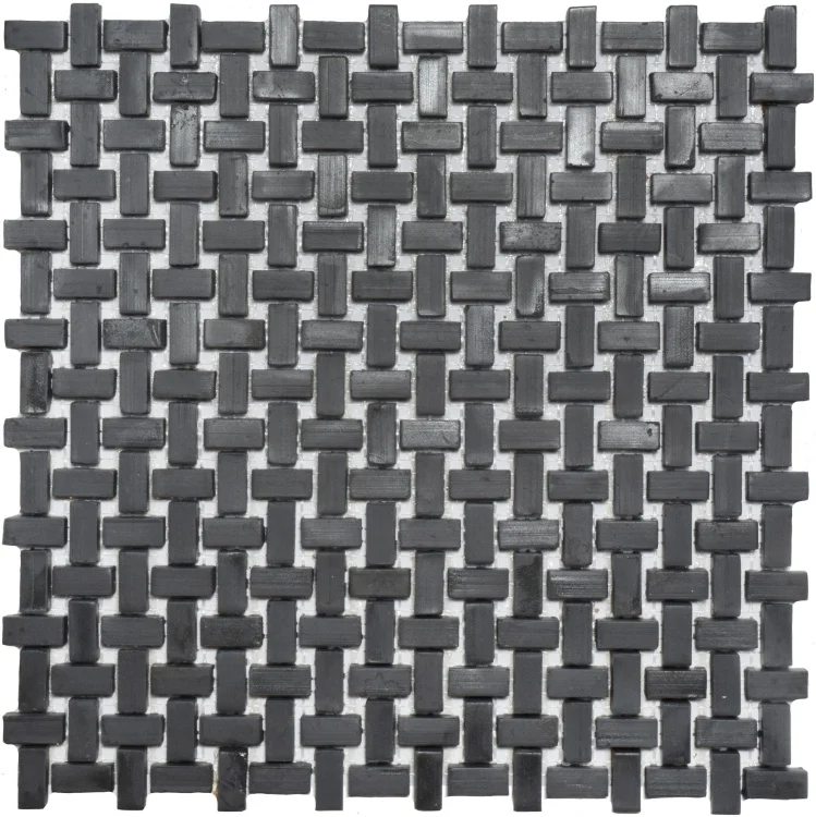 Мозаїка з керамограніту Kotto Ceramica MI7 10200406C Nero 300 x 300 х 10 (прямокутник 10 x 20)