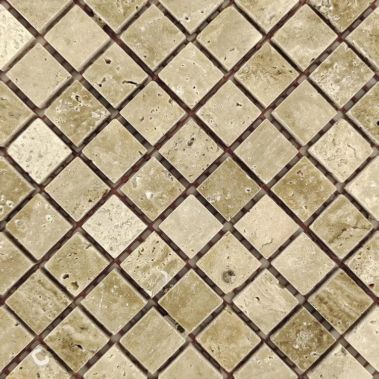 Мозаїка з травертину Полірована МКР-4П (15x15) Travertine Classic
