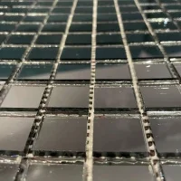 Мозаика зеркальная DecorStoneHub Zs-1inch-G графитовая 304х304 мм дюймовая для потолка спальни