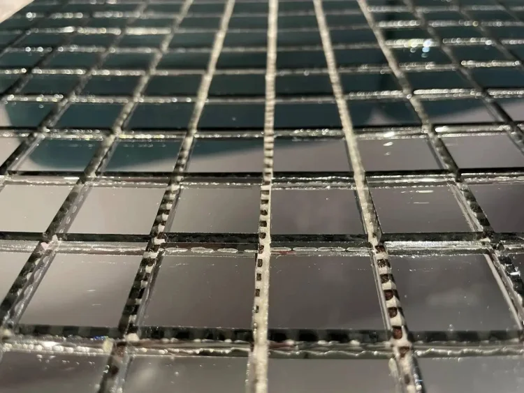 Мозаика зеркальная DecorStoneHub Zs-1inch-G графитовая 304х304 мм дюймовая для потолка спальни