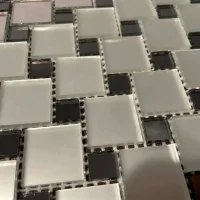 Мозаика зеркальная DecorStoneHub Zs-285х285-SG графитовая с сатином 285х285 мм узор для кухни