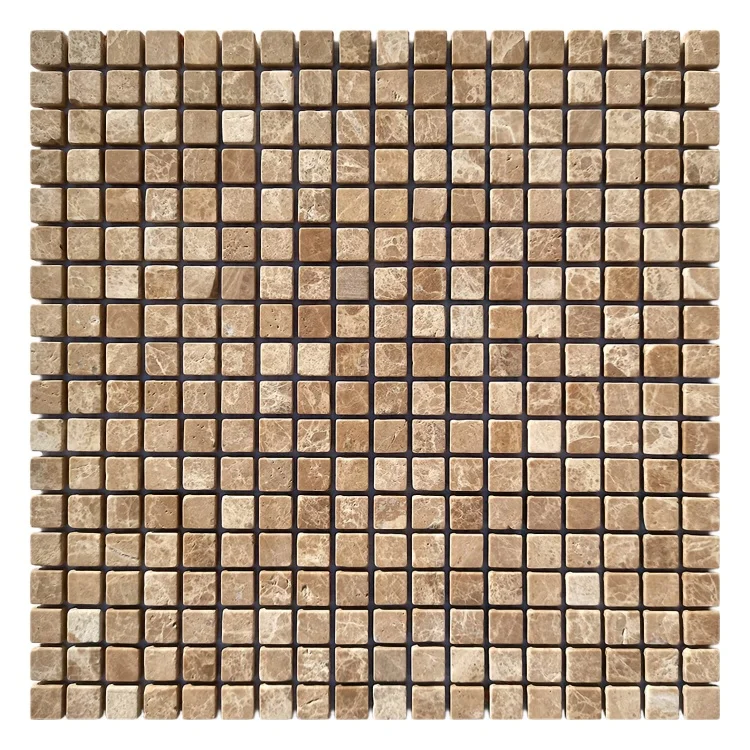 Мозаика из мрамора Матовая МКР-4СВ (15x15) Emperador Light