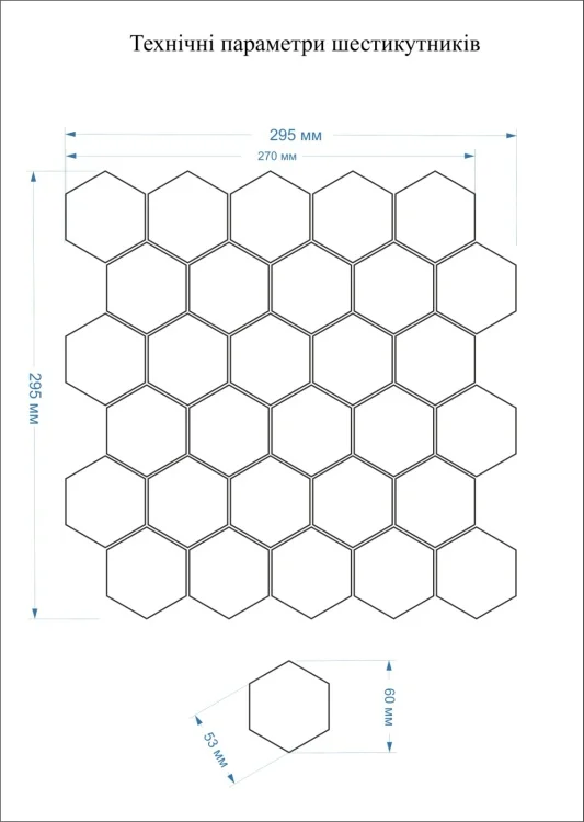Мозаїка керамічна Kotto Ceramica HEXAGON HP 6029 295 х 295 х 9