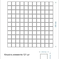 Мозаика керамическая Kotto Ceramica GM 4029 C3 green d/green m/green w  300 х 300 х 4   ( 25 х 25 )