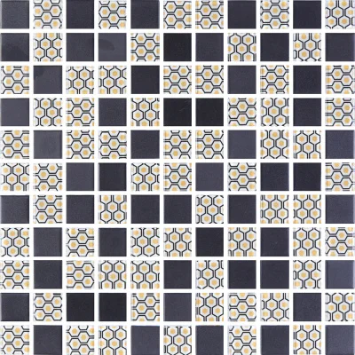 Мозаика стеклянная Kotto Ceramica GMP 0825002 С2 print 2/black mat   300 x 300 х 8   ( 25 х 25 )