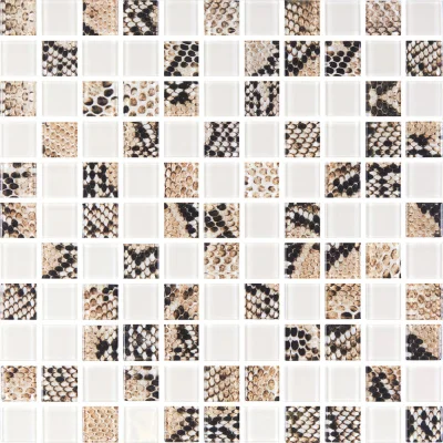 Мозаика стеклянная Kotto Ceramica GMP 0825038 С2 print 38/beige w41    300 x 300 х 8   ( 25 х 25 )