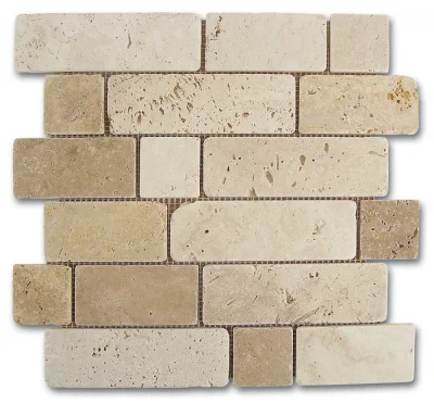 Мозаїка Dune Mosaico Travertino Brick 30.5*30.5 бежева