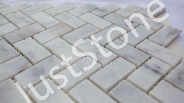 Мозаика из мрамора Полированная МКР-5П (47x23) White Mix