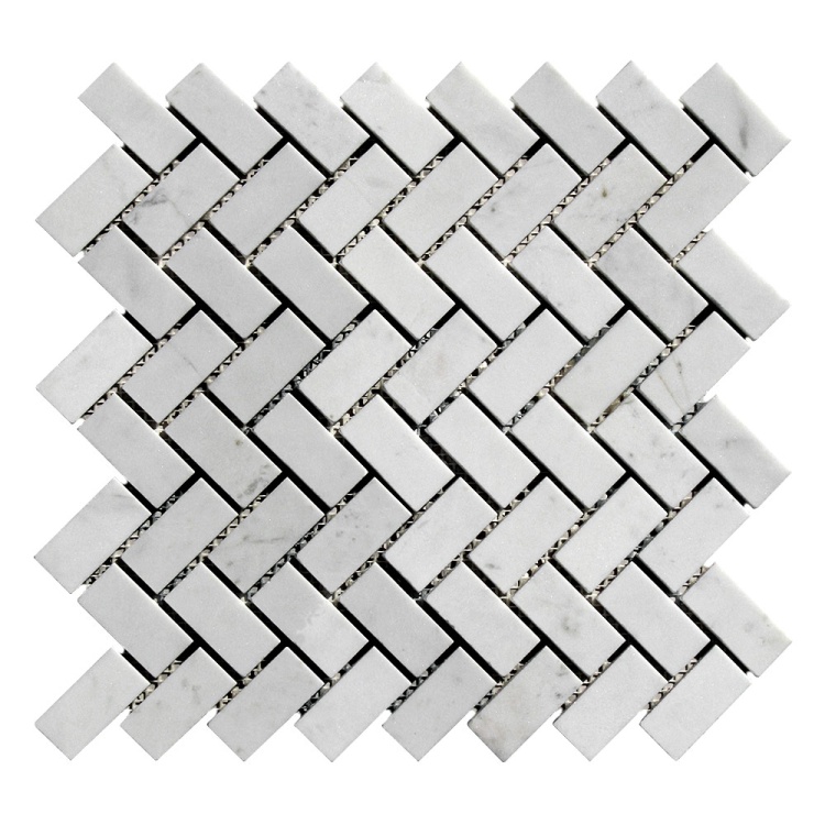 Мозаика из мрамора Полированная МКР-5П (47x23) White Mix