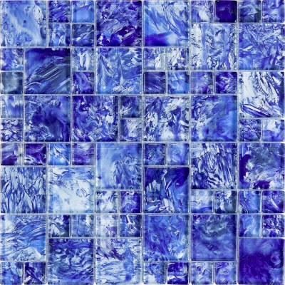Мозаика стеклянная CL-MOS BSBW1122 Blue Fantasy Mozaico De Lux