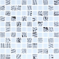 Мозаика стеклянная Kotto Ceramica GMP 0425012 С2 print 12/white 04  300 x 300 х 4    ( 25 х 25 )