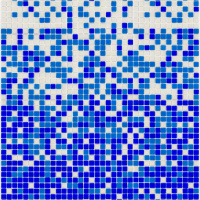 Мозаїка скляна АкваМо MX25-1-01-02-03 біло-голуба розтяжка градієнт 1912x317x4 мм в басейн хамам ванну душеву