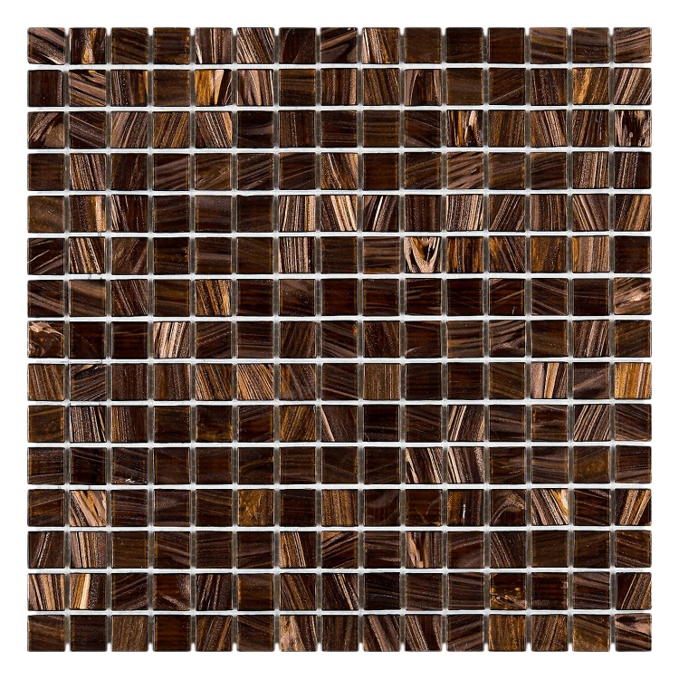 Мозаика стеклянная V-MOS JD005 Dark Goldstone Mozaico De Lux