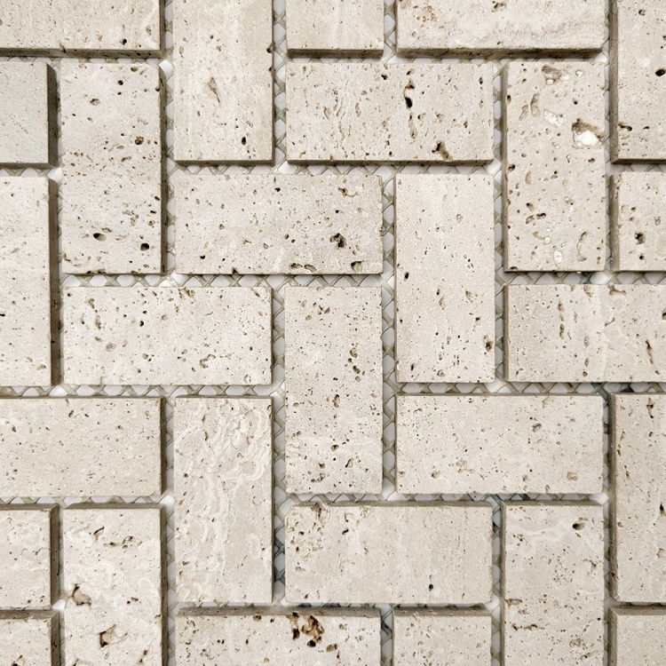 Мозаика из травертина Матовая МКР-5СН (47x23) Travertine Classic