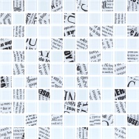 Мозаика стеклянная Kotto Ceramica GMP 0425013 С2 print 12/white mat   300 x 300 х 4    ( 25 х 25 )
