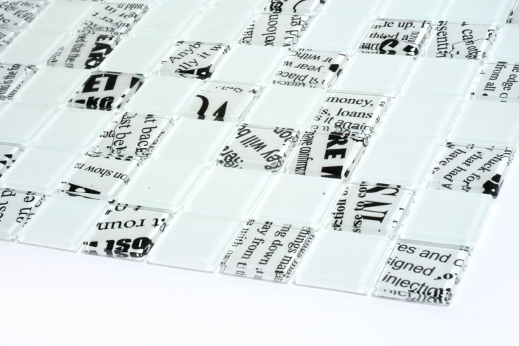 Мозаика стеклянная Kotto Ceramica GMP 0425013 С2 print 12/white mat   300 x 300 х 4    ( 25 х 25 )