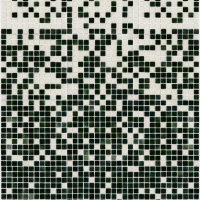 Мозаїка скляна АкваМо MX25-1-01-2-12-13-14 біло-зелена розтяжка градієнт 1912x317x4 мм в душеву басейн ванну