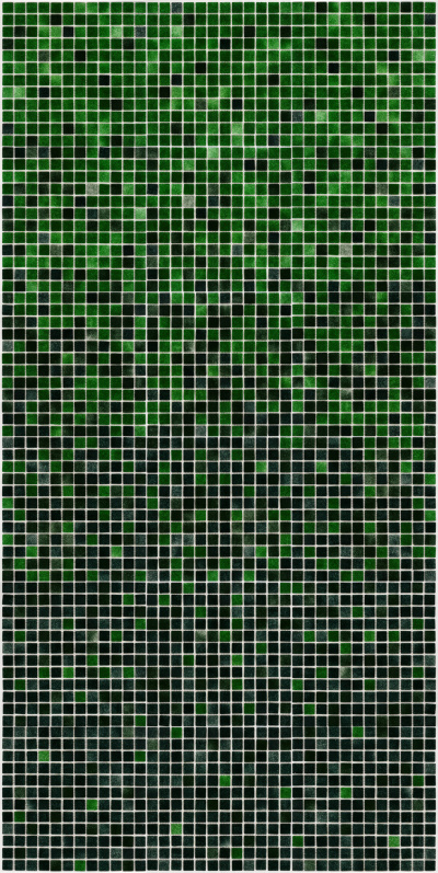 Мозаика стеклянная АкваМо MX25-2-12-13-14 зеленая растяжка градиент 1912x317x4 мм в душевую баню хамам спа