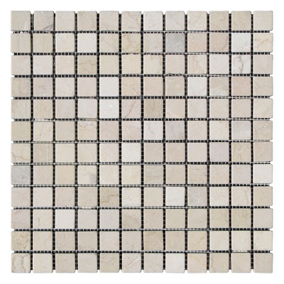 Мозаика из мрамора Матовая МКР-2СВ (23x23) Beige Mix