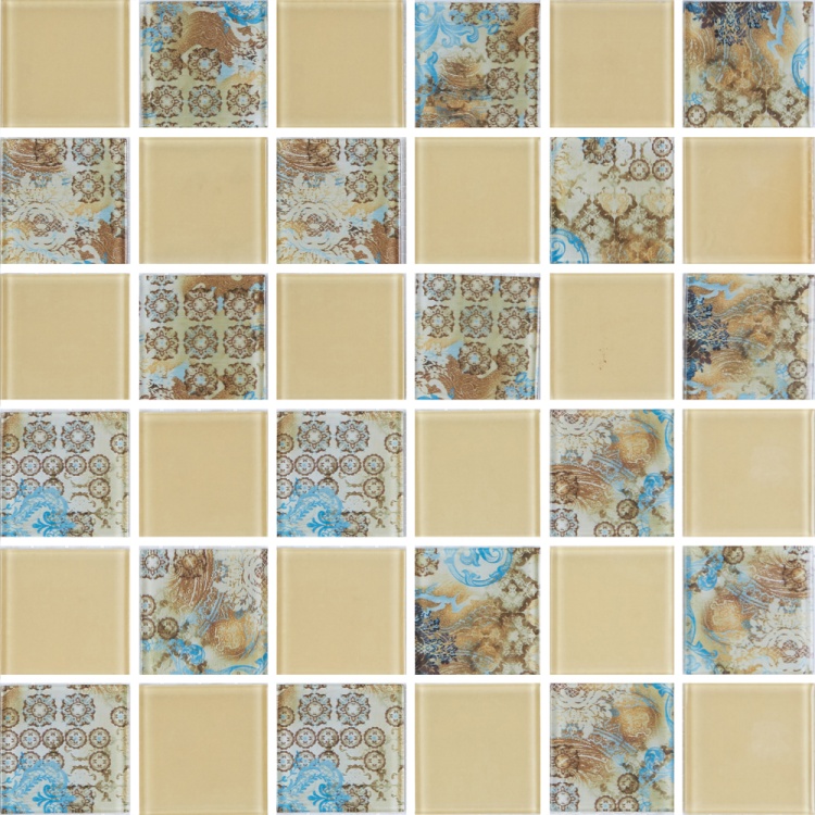 Мозаїка скляна Kotto Ceramica GMP 0448029 СC print 34/ral 1014 300 x 300 х 4 ( 48 х 48 )