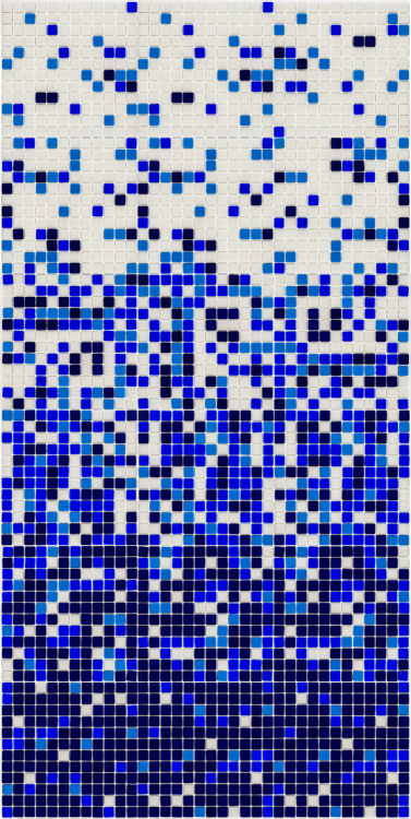 Мозаика стеклянная АкваМо MX25-1-02-03-04 сине-голубая растяжка градиент 1912x317x4 мм в душевую баню сауну