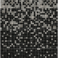 Мозаика стеклянная АкваМо MX25-2-16-09 Concrete Black серо-черная растяжка градиент 1912x317x4 мм в спа хамам