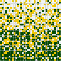 Мозаїка скляна АкваМо MX25-1-05-11-14 жовто-зелена розтяжка градієнт 1912x317x4 мм в басейн хамам ванну сауну