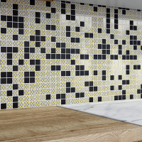 Мозаика стеклянная Kotto Ceramica GMP 0825002 С2 print 2/black mat   300 x 300 х 8   ( 25 х 25 )