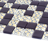 Мозаика стеклянная Kotto Ceramica GMP 0825002 С2 print 2/black mat   300 x 300 х 8   ( 25 х 25 )