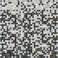 Мозаика стеклянная АкваМо MX25-3-05-09 бело-черная растяжка градиент 1912x317x4 мм в душевую баню сауну спа