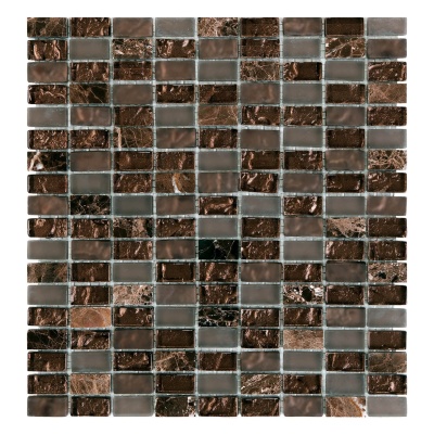 Мозаика стеклянная S-MOS CLHT05 ST+GL Dark Pearl Mozaico De Lux