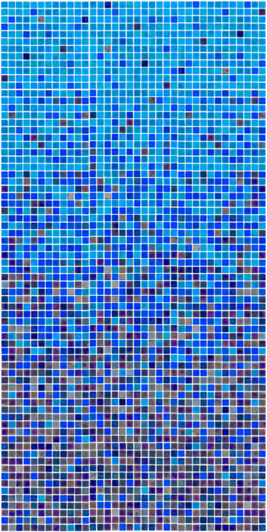 Мозаїка скляна АкваМо MX25-3-02-03-04 синьо-голуба розтяжка градієнт 1912x317x4 мм в басейн хамам ванну сауну