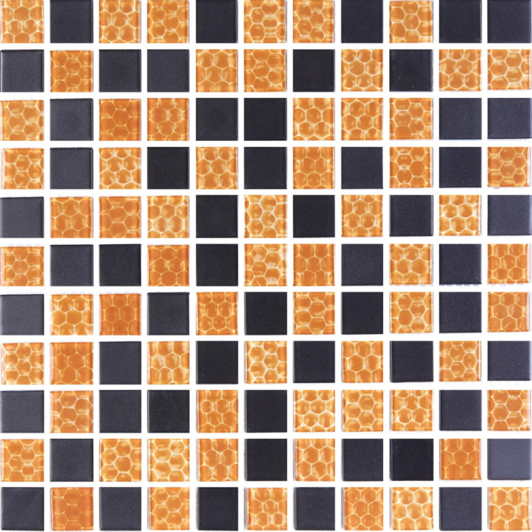 Мозаика стеклянная Kotto Ceramica GMP 0825015 С2 print 13/black mat   300 x 300 х 8   ( 25 х 25 )
