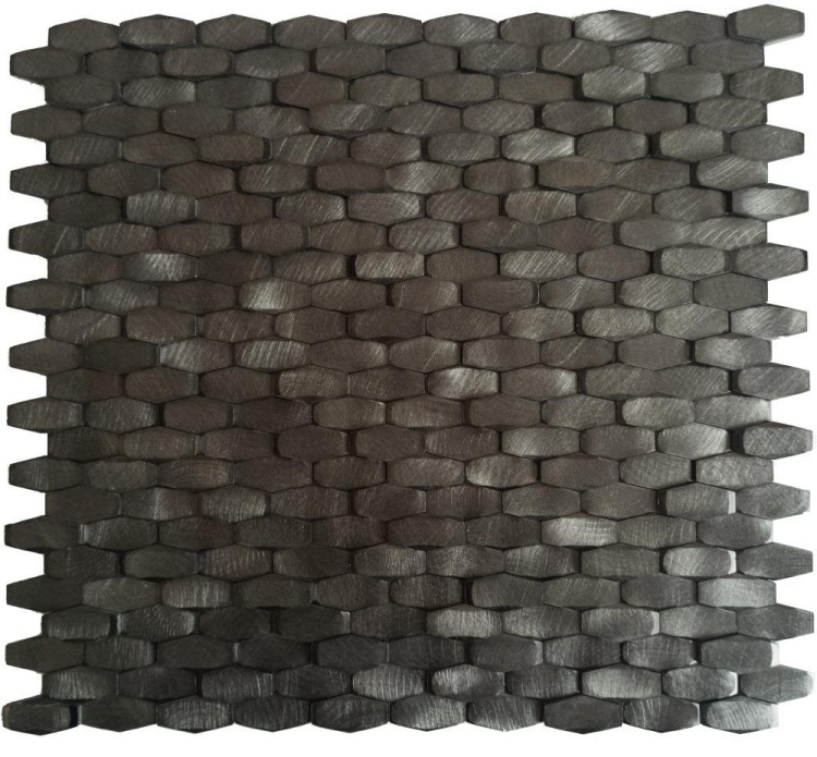 Мозаика Dune 188766 Halley Gunmetal 28.4*30 серая металлическая
