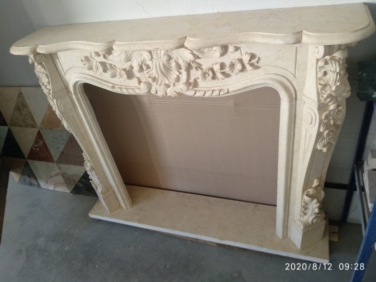 Портал для камина DecorStoneHub Annabelle Crema Marfil мрамор бежевый прямой