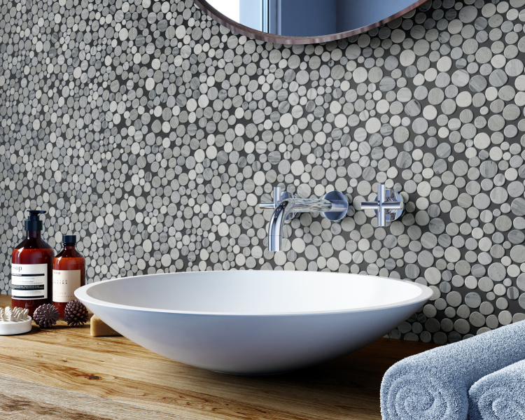 Мозаика из керамогранита Kotto Ceramica MI7 14300702C Grigio Freddo 300 x 300 х 10 (круг d 14-30)