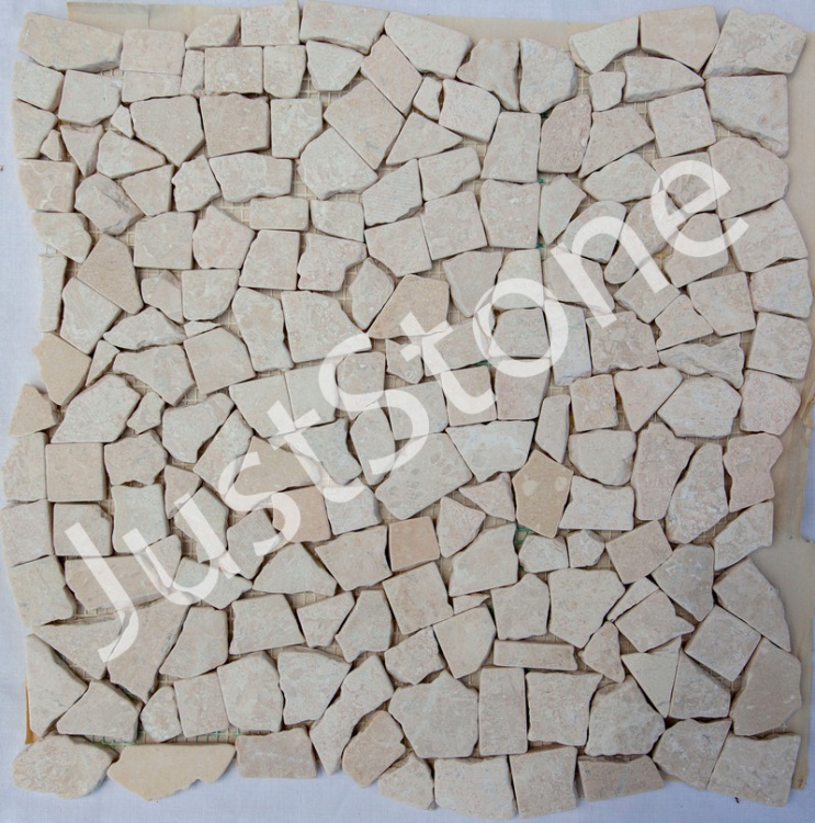 Мозаика из мрамора Матовая МКР-ХСВ (хаотичная) Victoria Beige