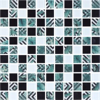 Мозаїка скляна Kotto Ceramica GMP 0825021 С3 print 24/white/black 300 x 300 х 8 ( 25 х 25 )