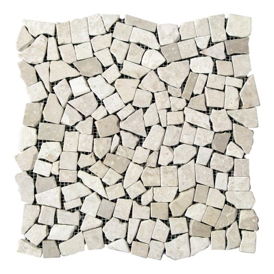 Мозаика из мрамора Матовая МКР-ХСВ (хаотичная) 23x15 мм Victoria Beige