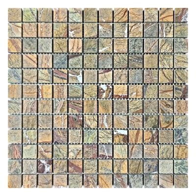 Мозаика из мрамора Полированная МКР-2П (23x23) Bidasar Brown