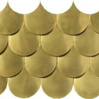 Мозаика Dune 187958 Sirena Gold 30*20 золотистая металлическая